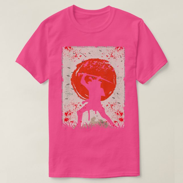 Samurai Warrior Japanese Swordsman  T-Shirt (Design Front)
