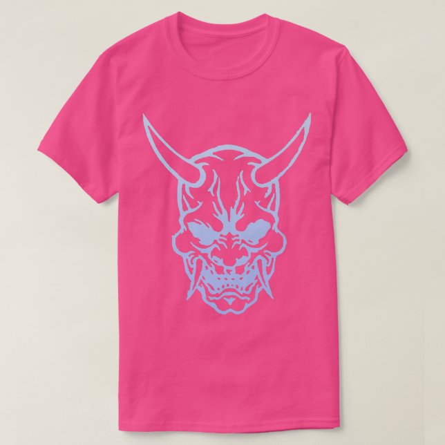 Samurai Warrior Mask, Hannya Oni Mask Japan Anime  T-Shirt (Design Front)