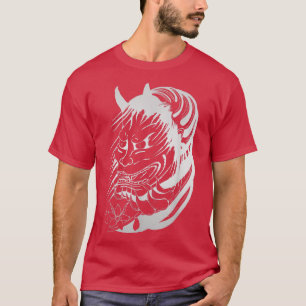 Samurai Warrior Mask, Hannya Oni Mask Japan Anime T-Shirt