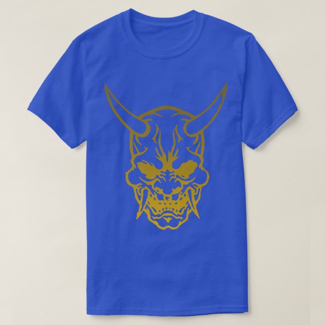 Samurai Warrior Mask, Hannya Oni Mask Japan Anime  T-Shirt (Design Front)