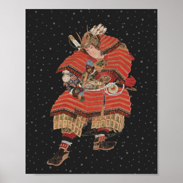 Samurai Warrior Vintage Japanese Art Poster (Front)