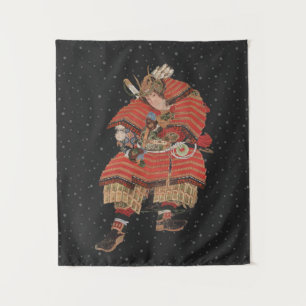 Samurai Warrior Vintage Japanese Art Tapestry