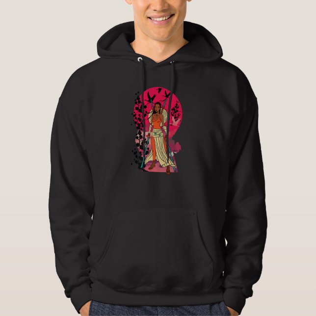 Samurai Warriors Japanese Fashion Japan Afro Afric Hoodie (Front)