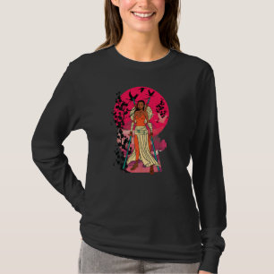 Samurai Warriors Japanese Fashion Japan Afro Afric T-Shirt