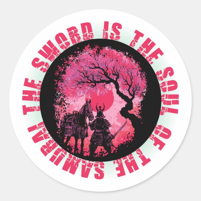 Samurai - Warriors Quote Classic Round Sticker (Front)