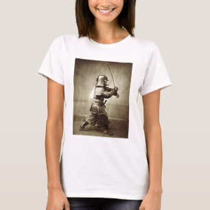Samurai with raised sword, c.1860 (albumen print) T-Shirt