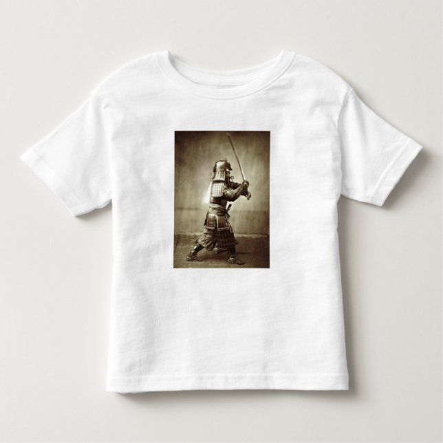Samurai with raised sword, c.1860 (albumen print) toddler T-Shirt (Front)