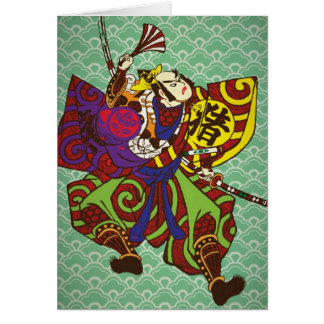 Samurai with vintage japan painting style