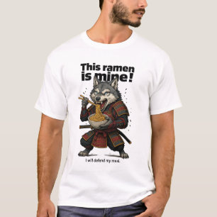 Samurai Wolf Ramen basic t-shirt 