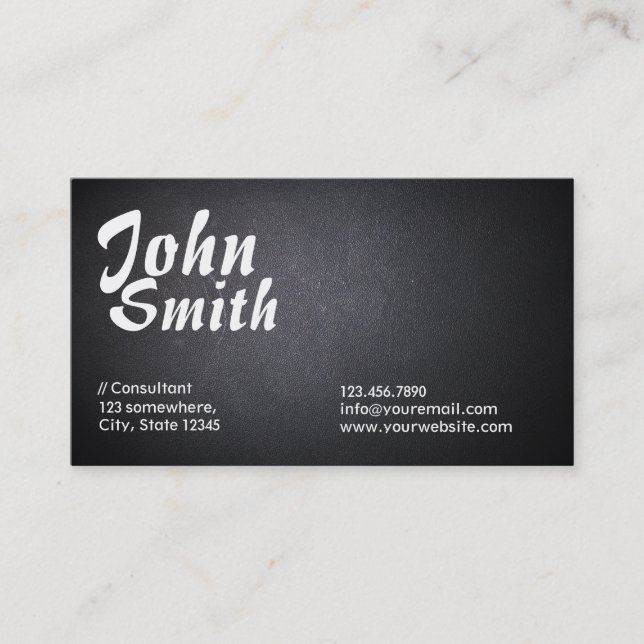 Samurai Zen Black Consultant Business Card (Front)