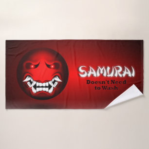 Samuraimoji bath towel