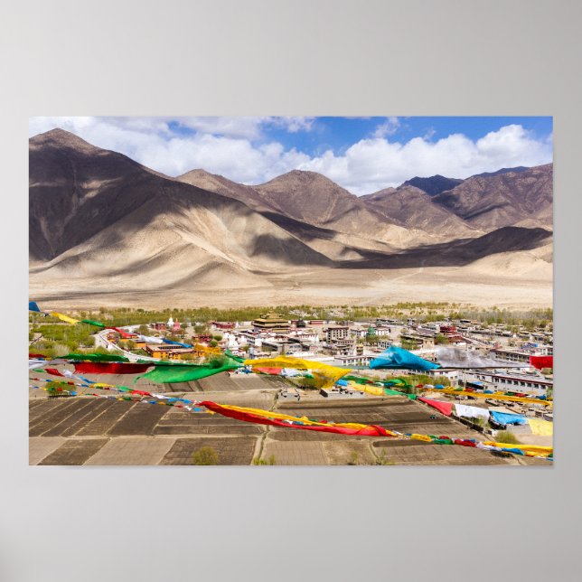 Samye monastery aerial view - Tibet, Asia Poster (Front)