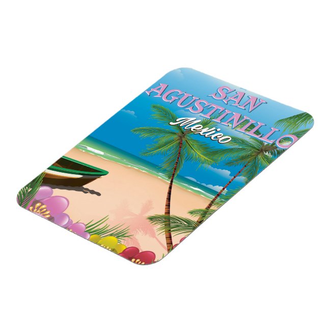 San Agustinillo Mexico Beach poster Magnet (Left Side)