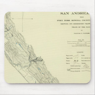 San Andreas Rift near Fort Ross Mouse Pad