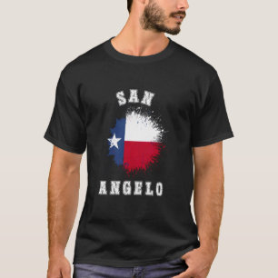 San Angelo Texas TX Splatter Flag Trip Vacation So T-Shirt