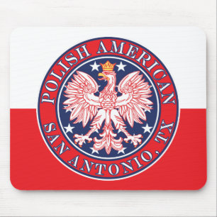 San Antonia Texas Polish American Eagle Mouse Pad