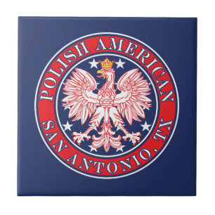 San Antonia Texas Polish American Eagle Tile