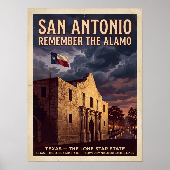 San Antonio Alamo Remember The Alamo  Poster (Front)