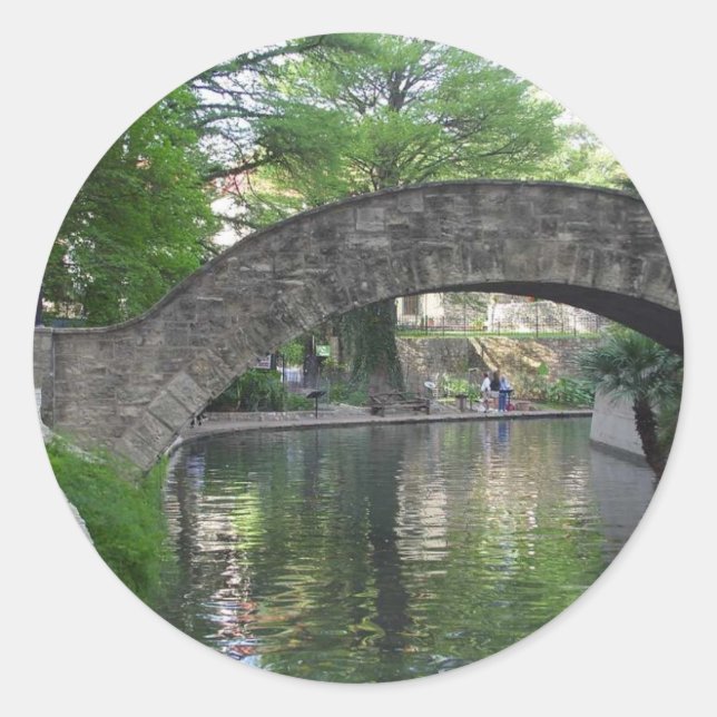 San Antonio Bridges Riverwalk Classic Round Sticker (Front)