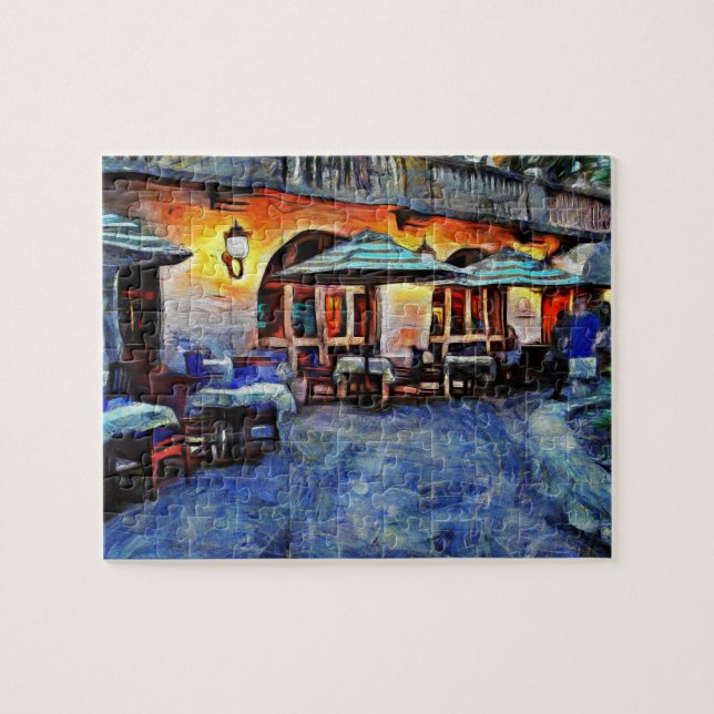 San Antonio Cafe Jigsaw Puzzle (Horizontal)