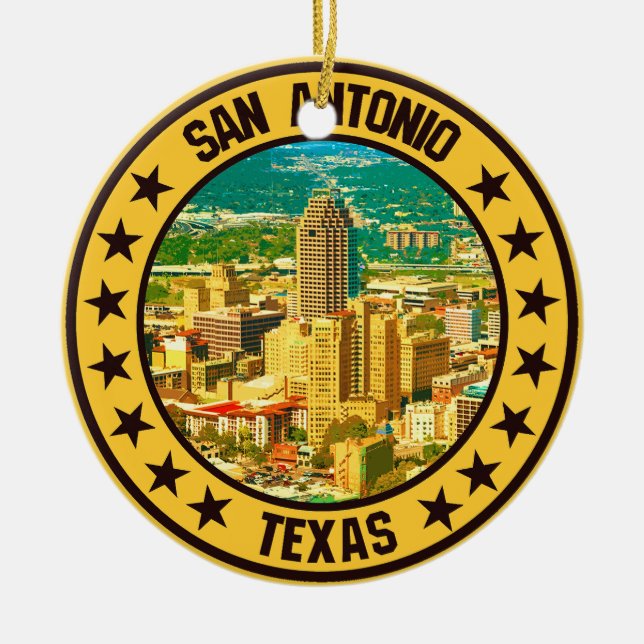 San Antonio Ceramic Tree Decoration (Front)