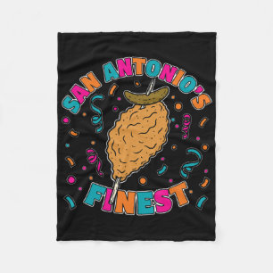 San Antonio Chicken On A Stick  Fleece Blanket