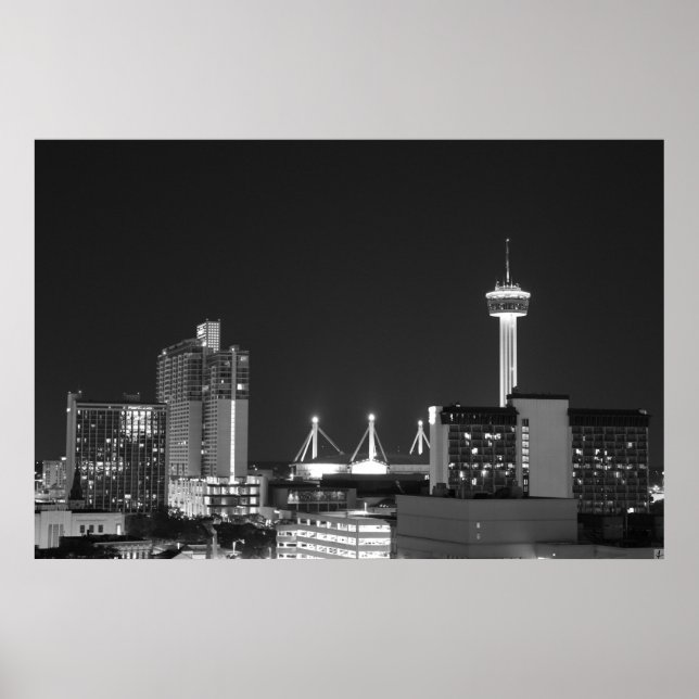 San Antonio City Lights Poster (Front)