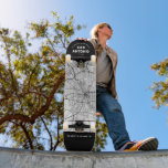 San Antonio City Map Skateboard<br><div class="desc">A unique map of the beautiful city of San Antonio. This skateboard features a street map of the city inside a black border on the top and bottom.
A fun way to represent the city you love and reside in!</div>