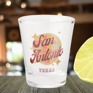 San Antonio City Texas Retro Vintage Shot Glass
