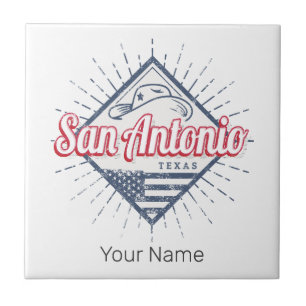 San Antonio City Texas United States Vintage USA Tile