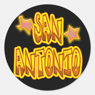 SAN ANTONIO CLASSIC ROUND STICKER
