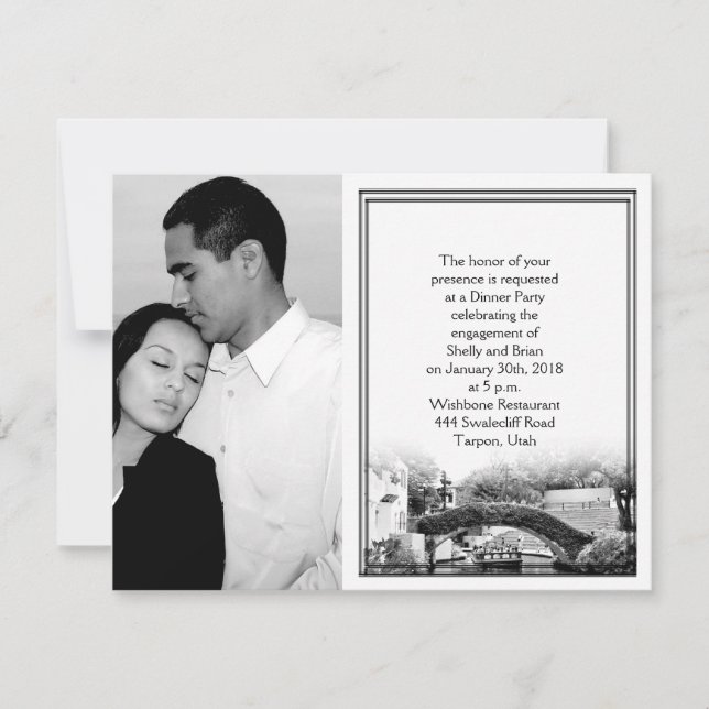 San Antonio Destination Wedding Engagement Invitation (Front)