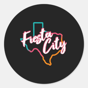 San Antonio Fiesta City Classic Round Sticker