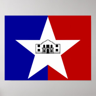 San Antonio Flag Poster