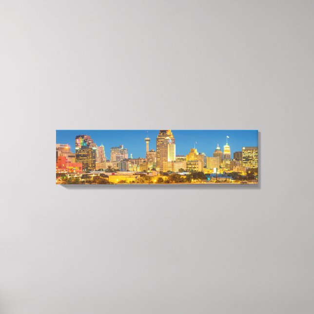 San Antonio Panoramic Skyline View Canvas Print (Front)