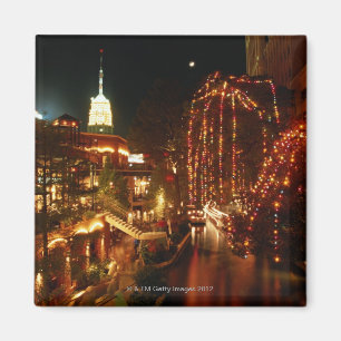San Antonio Riverwalk at Night Magnet