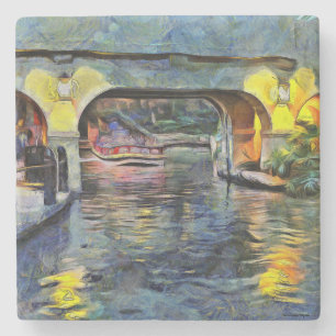 San Antonio Riverwalk stone coasters