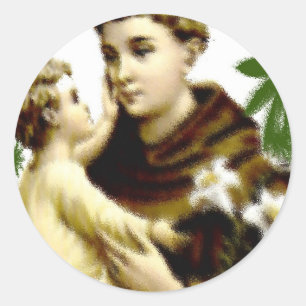 SAN ANTONIO/ ST ANTHONY CLASSIC ROUND STICKER