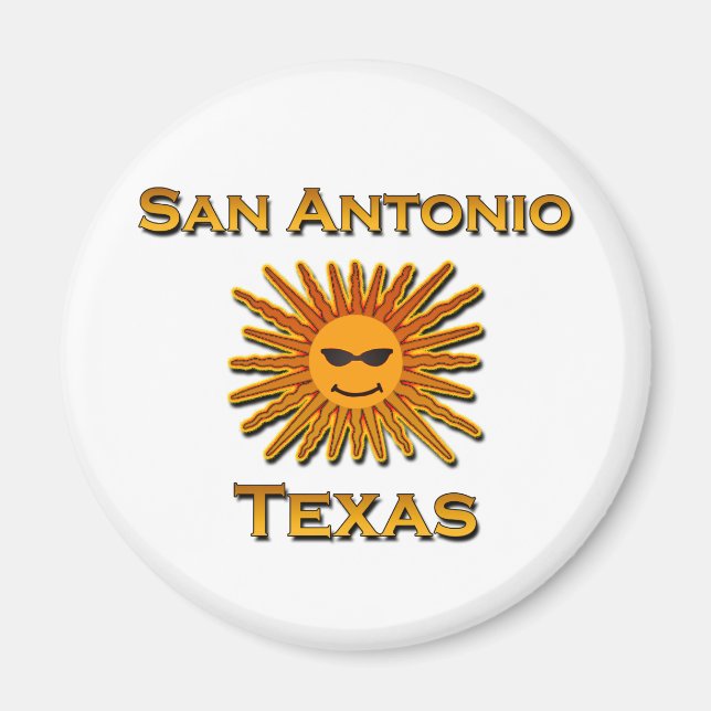 San Antonio Sun Icon Magnet (Front)