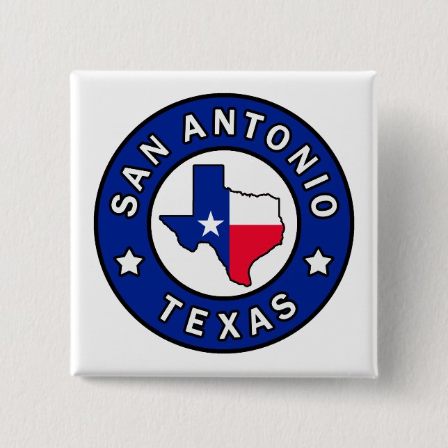 San Antonio Texas 15 Cm Square Badge (Front)