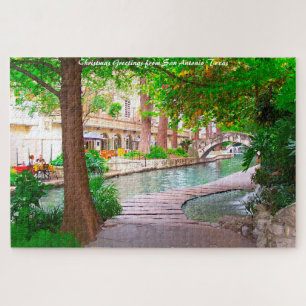 San Antonio Texas. Christmas Greetings Jigsaw Puzzle