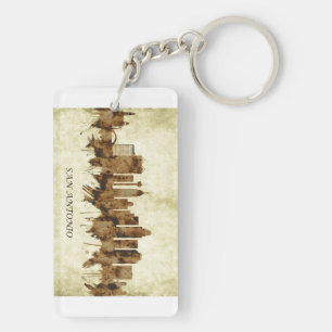 San Antonio Texas Cityscape Key Ring