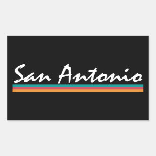 San Antonio Texas Fiesta Colours Rectangular Sticker