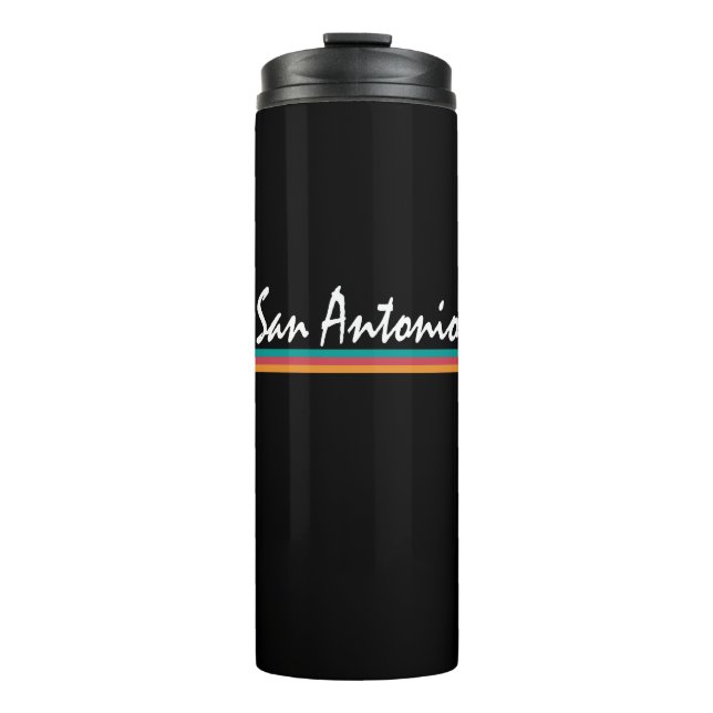 San Antonio Texas Fiesta Colours Thermal Tumbler (Front)
