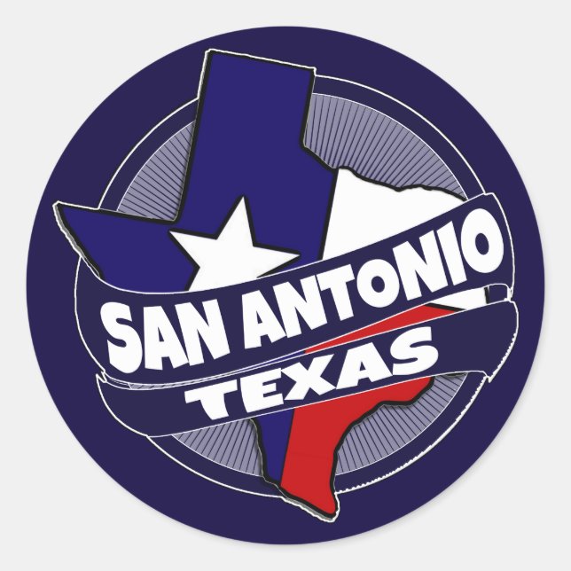 San Antonio Texas flag burst stickers (Front)