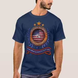 San Antonio Texas Legends And Usa Flag T-Shirt