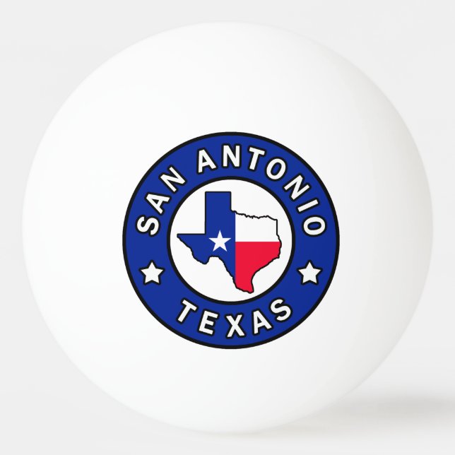 San Antonio Texas Ping Pong Ball (Front)