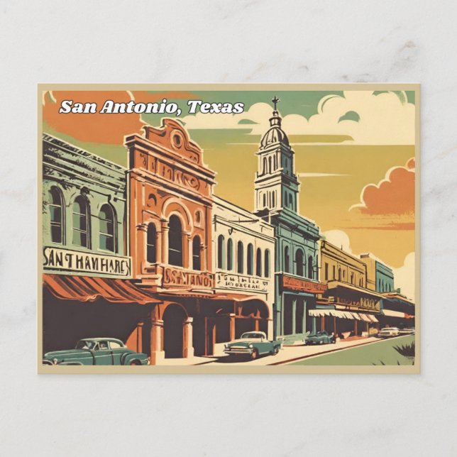 San Antonio, Texas Postcard (Front)