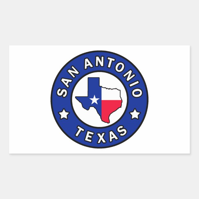 San Antonio Texas Rectangular Sticker (Front)