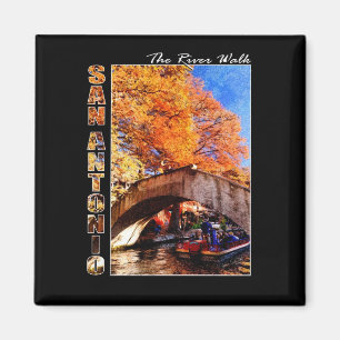 San Antonio, Texas: River Walk Bridge Magnet